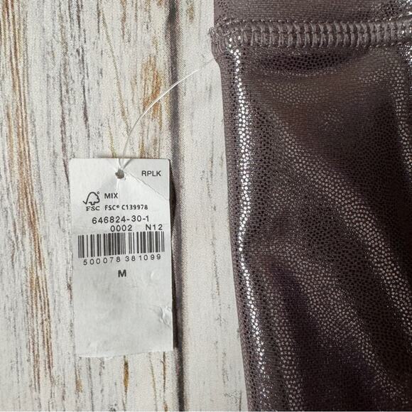 Old Navy Athletic Sporty High-Gloss Powersoft   Seamless Leggings Sz M - Picture 4 of 9